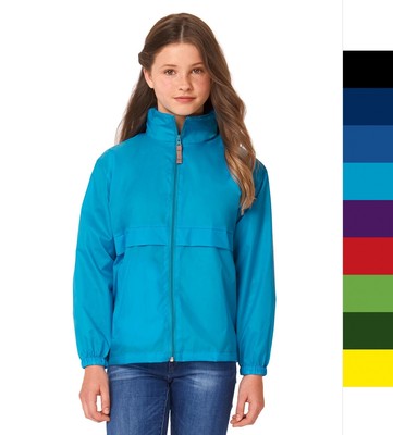 Kinder Windbreaker B&C Hüftgürtel Zip verstaubar Fair Wear JK950 Sirocco Kids