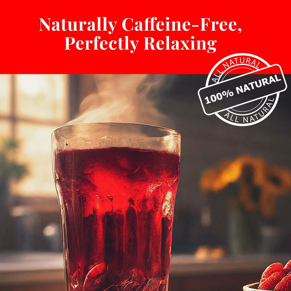 75 bolsas de té de hibisco orgánico, té de flor de hibisco seco 100 % puro, Te de hibisco Foto 4 de 4