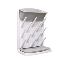 Ubbi Large Baby Bottle Drying Rack 13 Pegs Space Saving Dishwasher Safe Design