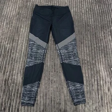 Hylete Legging Womens M Black Gray Geometric Yoga Pants Athleisure Stretch Gym