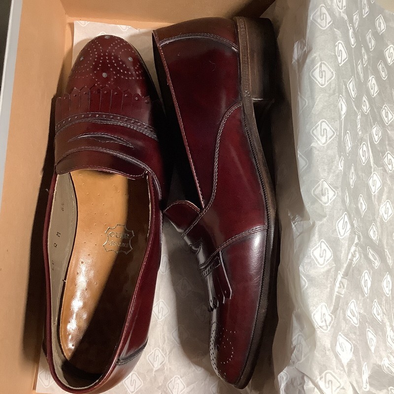 Bruno Magli Mens Club Shoes 6.5 Burgundy
