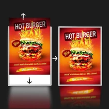 17"x24" Slim LED Light Box Graphics Effortless Plug-in Advertising Frame Display