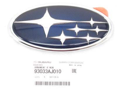 Genuine OEM Subaru 93033AJ010 Liftgate Tailgate Hatch Rear Emblem