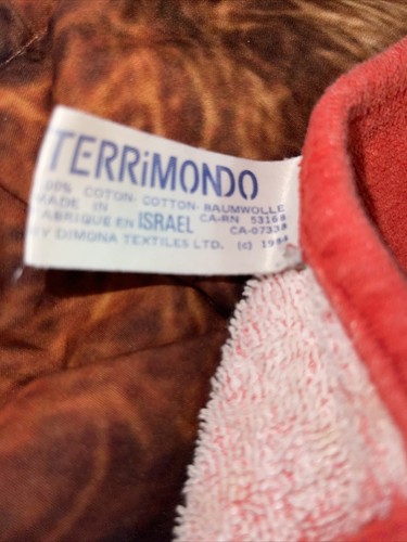 Vintage 1984 Terimondo monkeys with bananas beach towel Artist Gambon - Picture 3 of 9