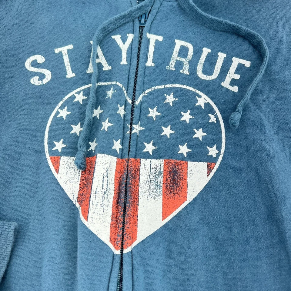 Life is Good Ropa Informal Gráfica Stay True Chaqueta con Capucha Cremallera Completa Logo Talla S Foto 3 de 4