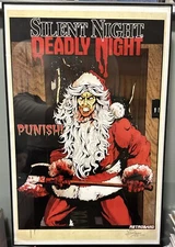 Signed Silent Night Deadly Night Poster Print Retroband 11x17  40/50 Christmas