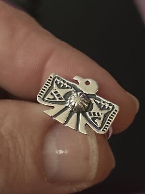 STERLING SILVER NATIVE AMERICAN SW STAMPED THUNDERBIRD RINGS
