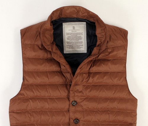 Brunello Cucinelli Nylon Puffer Vest - Brown - XS - $1795 Retail - Picture 8 of 15