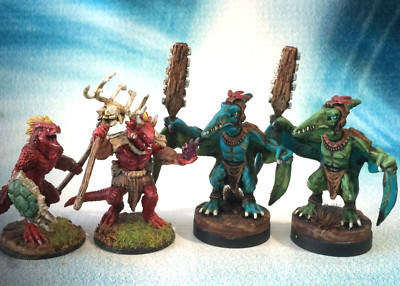 Lizardmen & Pterodactyl Men Pro Painted D&D Nolzur's Marvelous Miniatures s574
