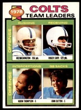 1979 TOPPS JOE WASHINGTON/ROGER CARR/NORM THOMPSON/JOHN DUTTON . BALTIMORE COLTS
