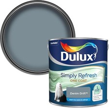 Image of Dulux Simply Refresh One Coat Matt Emulsion Paint - Denim Drift - 2.5L