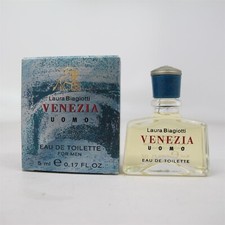 Venezia Uomo by Laura Biagiotti 5 ml/0.17oz Eau de Toilette Splash Miniature NIB