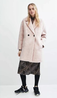 buttoned double breasted coat zara