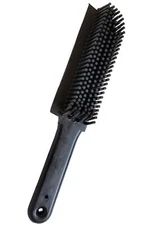 Rubber Bristle Hand Brush With Squeegee - Scrub Sweep & Clean Lint -RANDOM COLOR