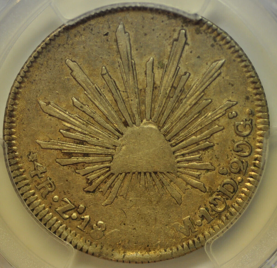 mw21173 Mexico Silver 4 Reales 1846 Zs OM Zacatecas Mint PCGS XF45  KM#375.9 - Image 3 of 4