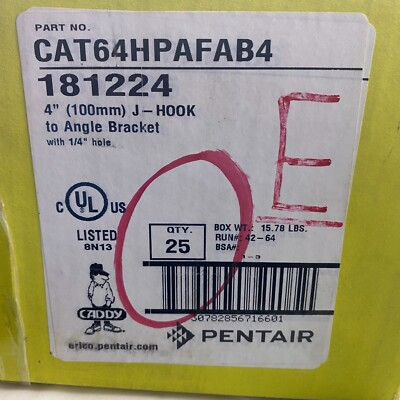 #ad #ad PACK OF 25 CADDY CAT64HPAFAB4 J HOOK to ANGLE BRACKET W 1 4quot; HOLE 4quot; 100mm 🎯 $173.74