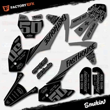 Black & Gray Smokin Racing Graphics Kit fits 16-23 KTM 50sx 50 sx Decal Sticker