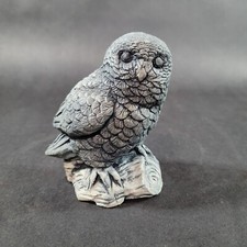 Mt. St. Helens Owl Sculpture Gray USA Made Seattle WA 4" tall