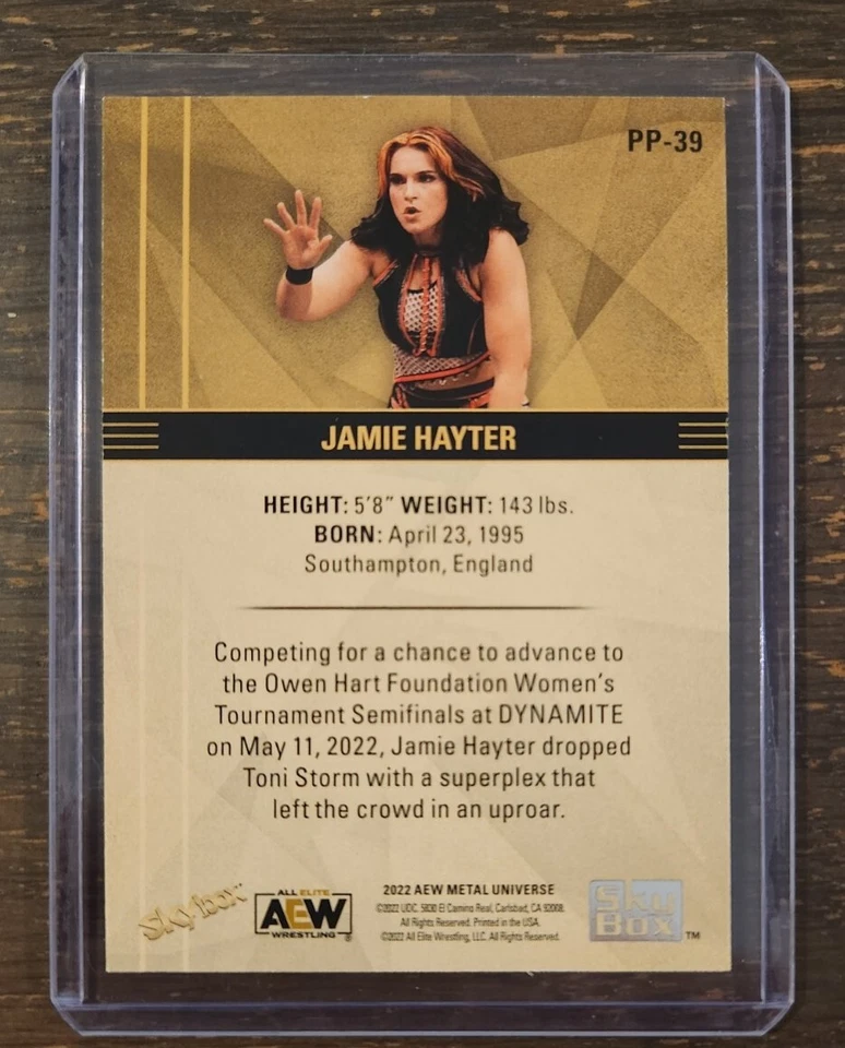 2022 UD Skybox Metal Universe AEW JAMIE HAYTER Premium Insert - Image 2 of 2