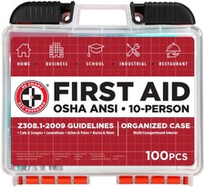 UPC 020424101114 product image for Be Smart Get Prepared 100Piece First Aid Kit, Exceeds OSHA Ansi Standards for 10 | upcitemdb.com