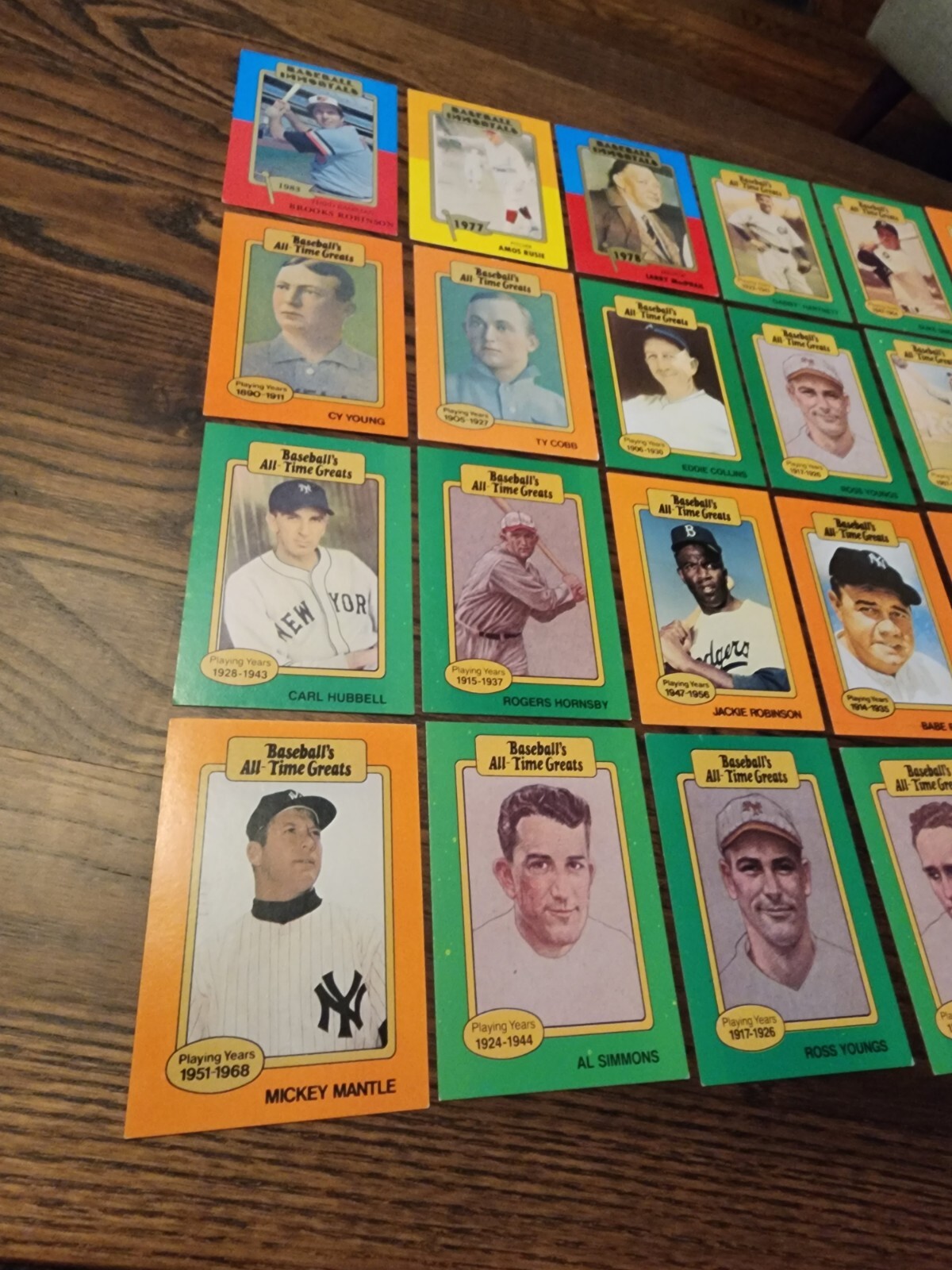 1980s Baseball Immortals & AllTime Greats Card Collection Lot of 44