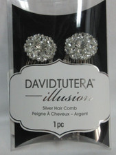 David Tutera 1 Piece Illusion Hair Combs W/ Rhinestones Brides Prom Wedding new