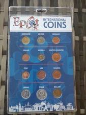 Walt Disney Epcot International Coins Gift Set of 12 Collectible