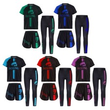 Kids Boys Costume Boxer Set Boxing Outfits 3Pcs Printed Short Sleeve Fashion