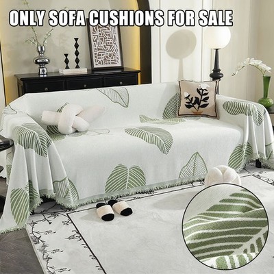 Leaf sofa cover is suitable for multiple seats and is a woolen furniture protect