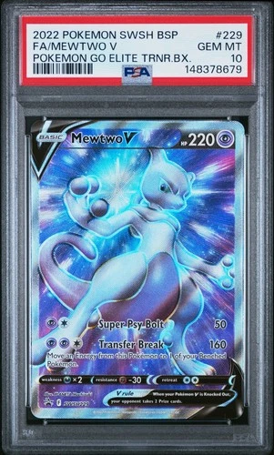 2022 Pokémon Mewtwo v Sword & Shield SWSH229 Holo Promo Card Gem Mint PSA 10