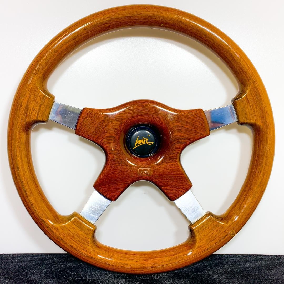 Luigi Wood Steering Wheel Ring With Horn Button, Made In Italy, Rare