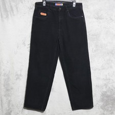 EMPYRE Pants Mens 33x29 Black Chino Relax Corduroy 5-Pocket Skate Baggy Casual