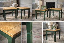 Beautifully Restored Nest Of Tables In Contemporary Dark Green