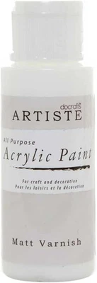 DOCRAFTS ARTISTE Artiste Matt Varnish 59ml 2Oz, Quick-Drying Professional Art, Craft and Hobby