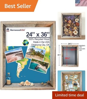 Versatile 24x36 Shadow Box - Wall Mount or Freestanding Display for Memories