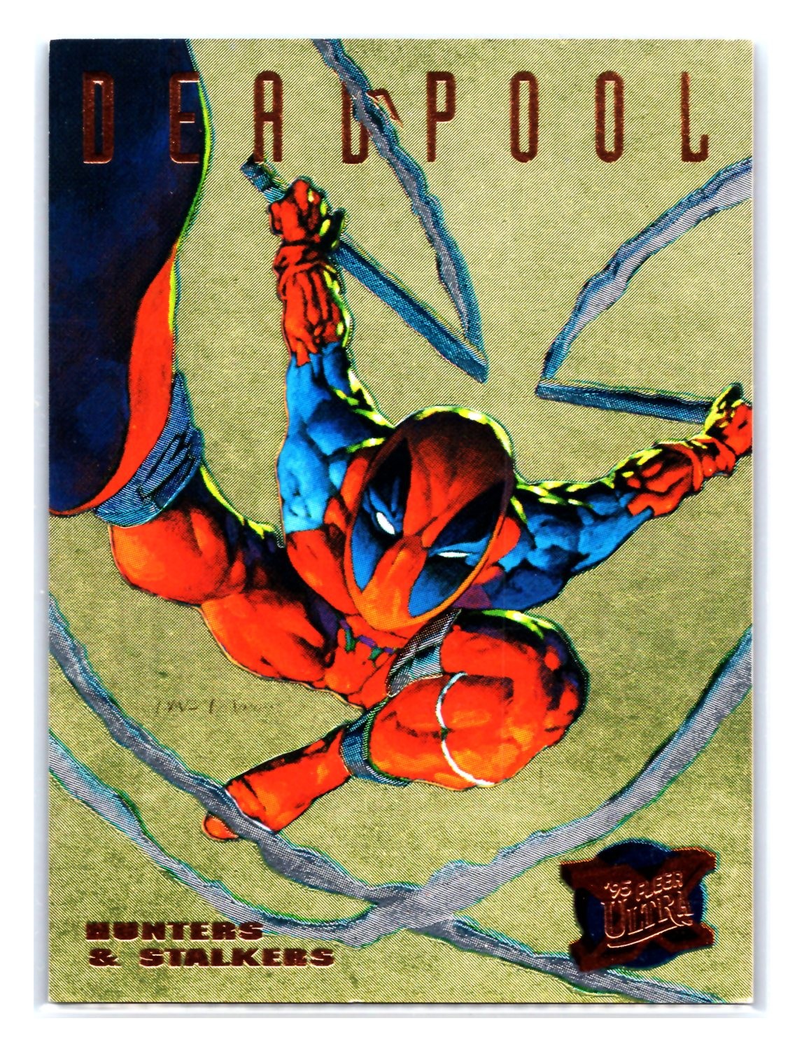 Deadpool 1995 Fleer Ultra X-Men Hunters-&-Stalkers-Gold #3