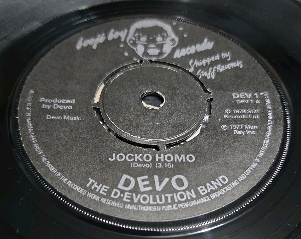 DEVO JOCKO HOMO / MONGOLOID UK STIFF DEV 1 BOOJI BOI 1978 - Image 3 of 4