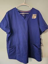 NWT Scrubstar Brand Bright Blue Scrub Top sz XL