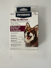 4 Pet Armor 7 Way De-Wormer For Med/Large Dogs 25.1-200lb NIB