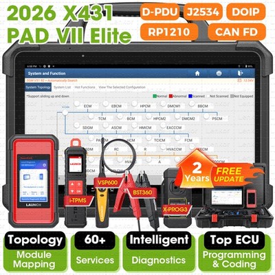 2026 LAUNCH X431 PAD VII ELITE PAD 7 Pro Car Diagnostic Scanner Key Programming