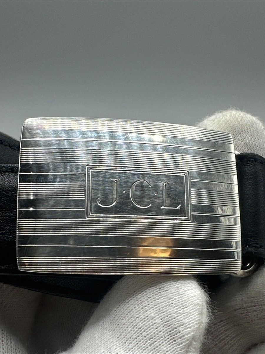 Vintage Tiffany & Co Monogram JCL Calfskin Belt 38 Inches | eBay
