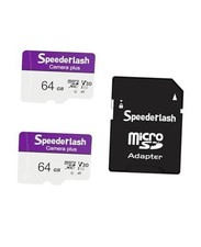 Micro SDXC Memory Card 64GB 2 Pack, Camera Plus TF Card with Adapter, Up to