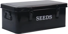 Seed Saving Box, Metal Seed Bin, Seed Storage Organizer, Seed Packet Container w