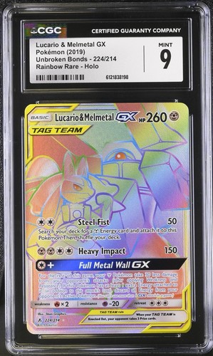 Lucario & Melmetal-GX graded CGC 9 for sale on eBay
