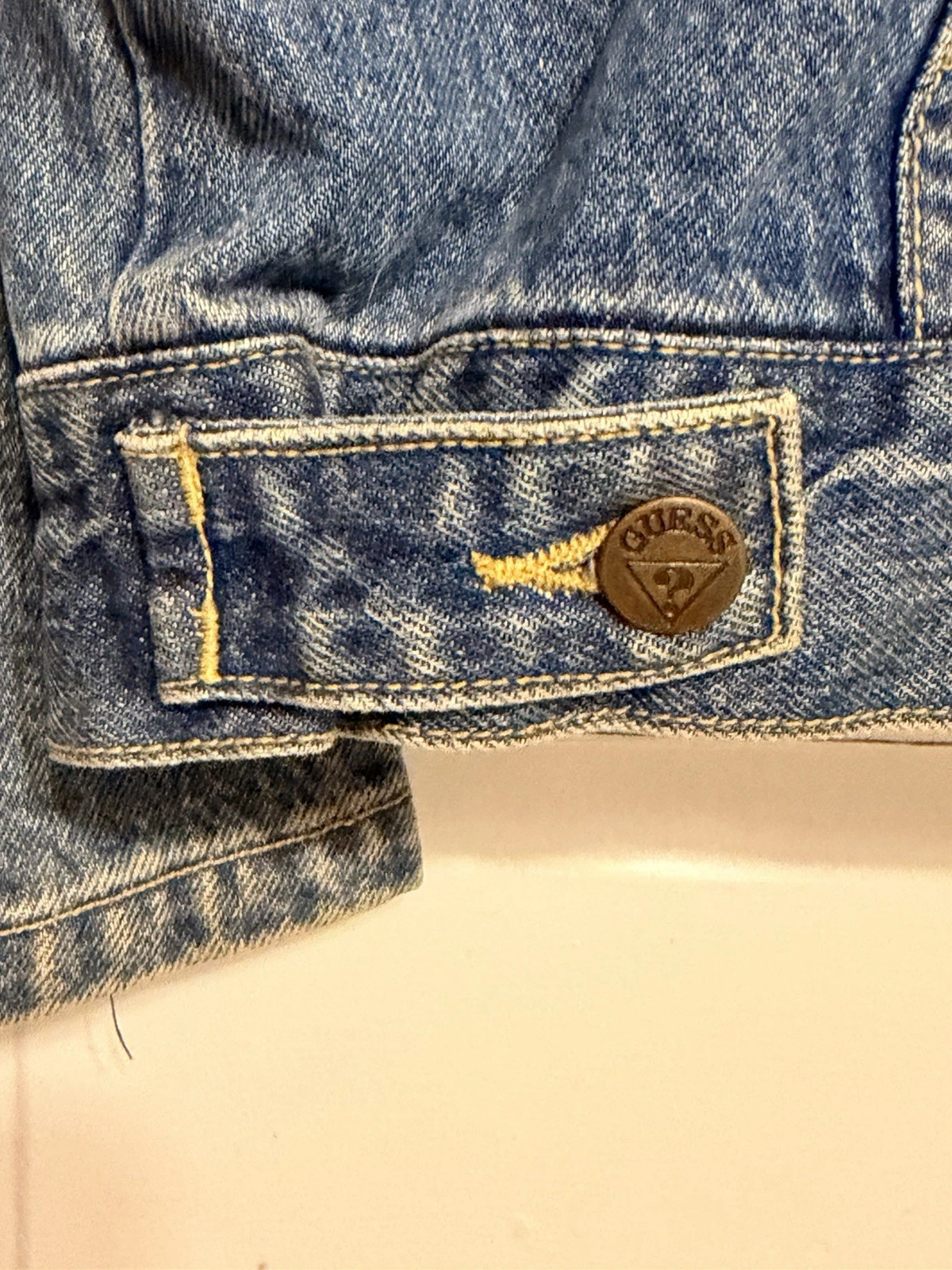Vintage 80s GUESS Georges Marciano Denim Jacket Flying High Soutache Rope Trim L image 19
