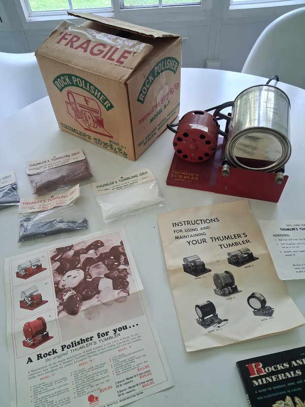 Vtg THUMLER'S TUMBLER Model A-R1 Rock Tumbler Polisher JEWELRY Original Box More