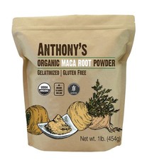 Anthony's Organic Maca Root Powder, 1 lb, Gelatinized for Enhanced Bioavailabili
