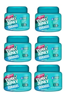 6 Pack Punky Junky Ceragel Cera Gel 270g 9.52oz Fijacion Wet Look Cabello Mexico