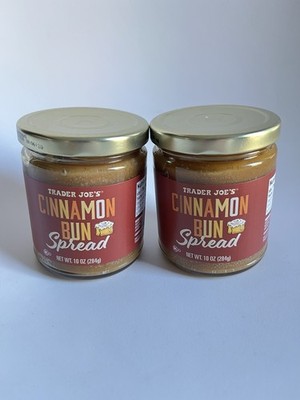 2 Pack Trader Joe's Cinnamon Bun Spread 10 oz Jar Limited Edition Seasonal