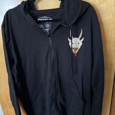 Rare Fright Loot Crate Wear Exclusive Mens 3XL Black Full Zip Hoodie Sweatshirt